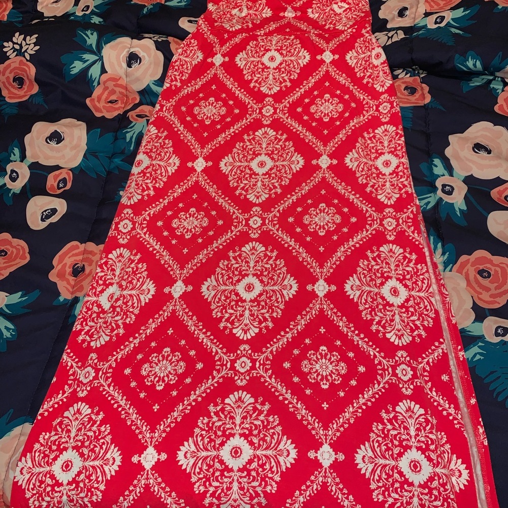 Coral maxi skirt